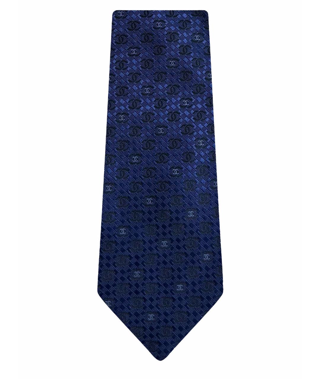 CHANEL Синий шелковый галстук, фото 1