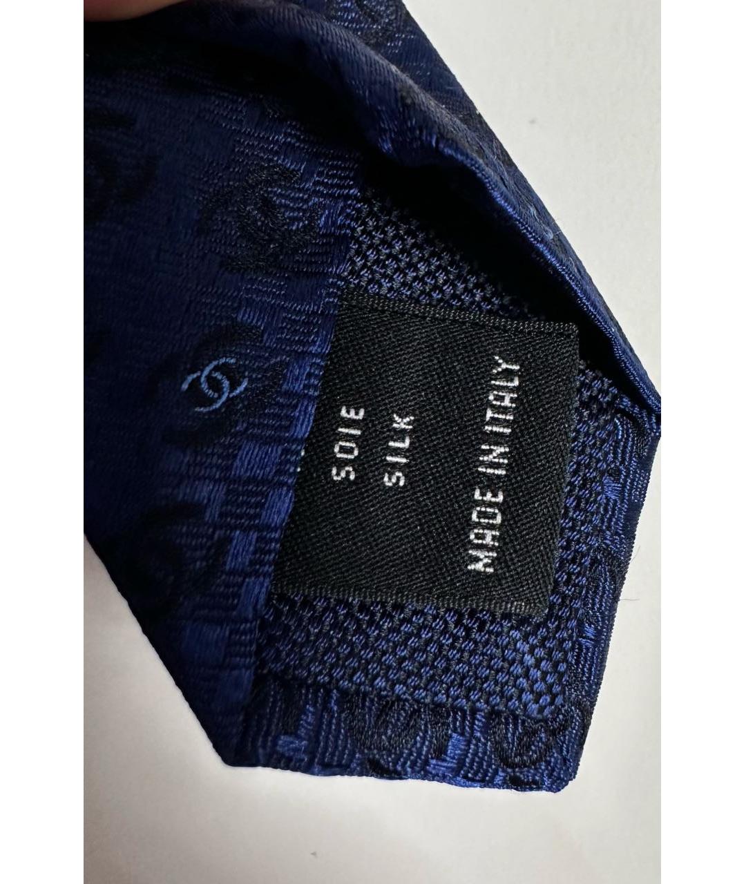 CHANEL Синий шелковый галстук, фото 6