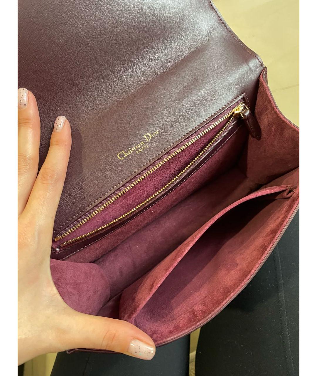CHRISTIAN DIOR PRE-OWNED Фиолетовая кожаная сумка через плечо, фото 4