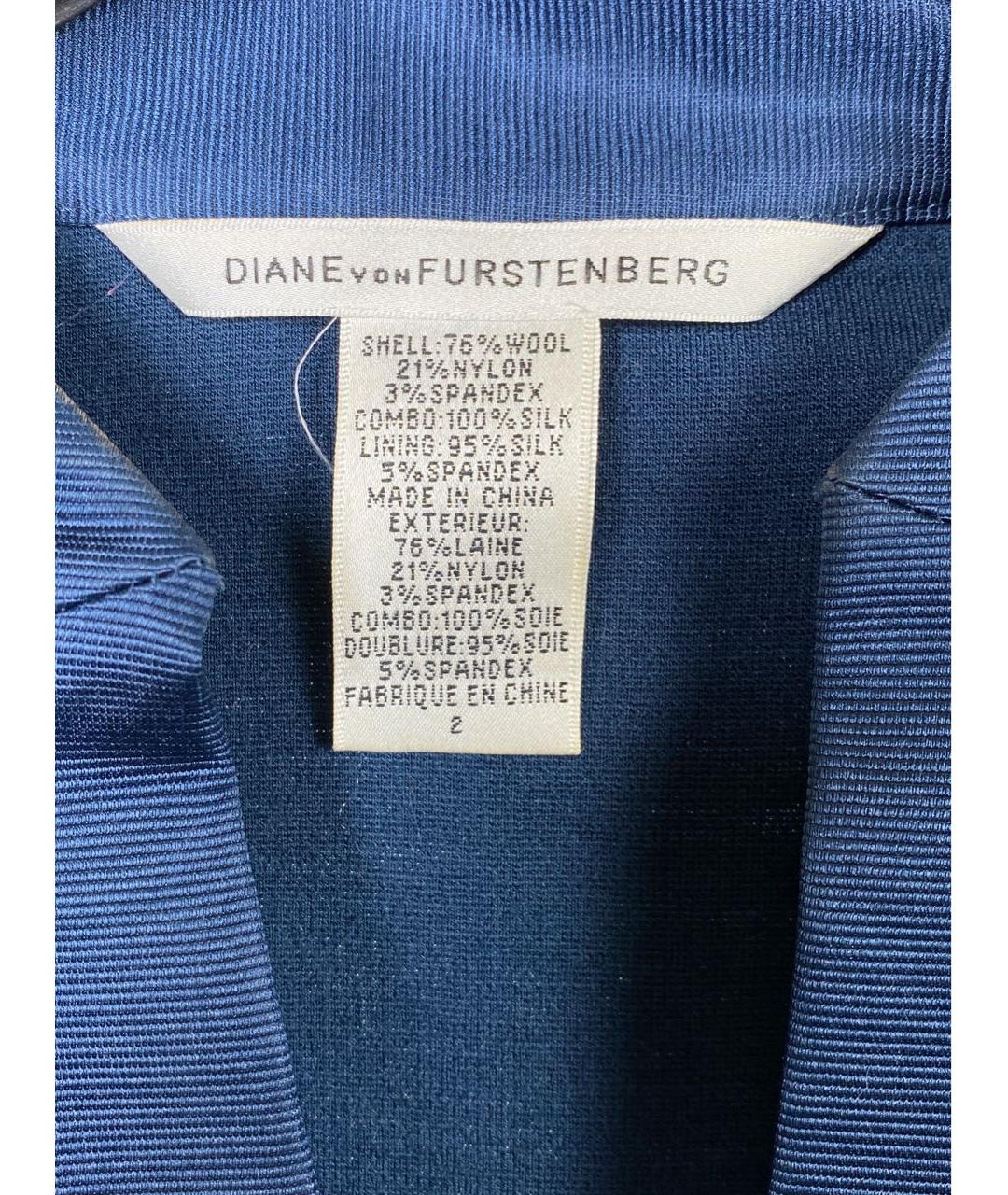 DIANE VON FURSTENBERG Синее повседневное платье, фото 5