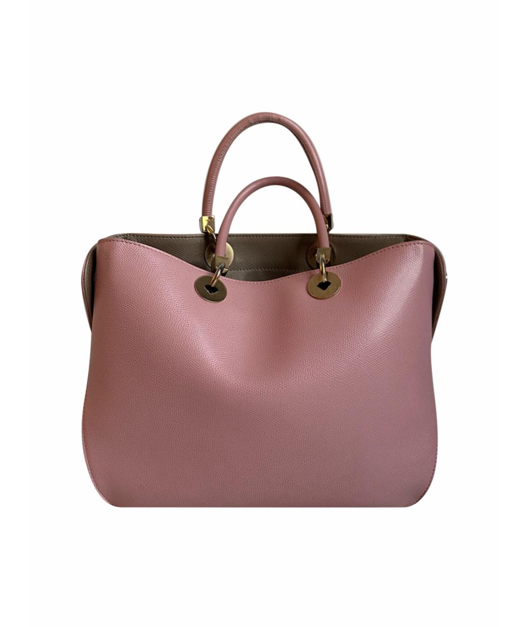 FURLA Розовая кожаная сумка с короткими ручками, фото 1