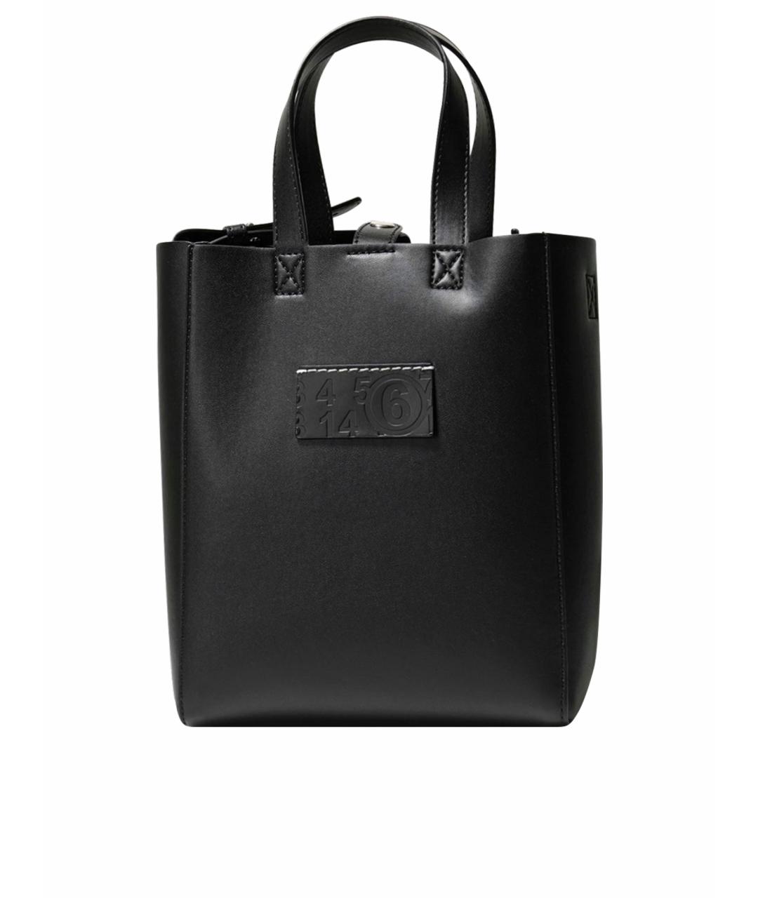 MM6 MAISON MARGIELA Черная сумка с короткими ручками из искусственной кожи, фото 1