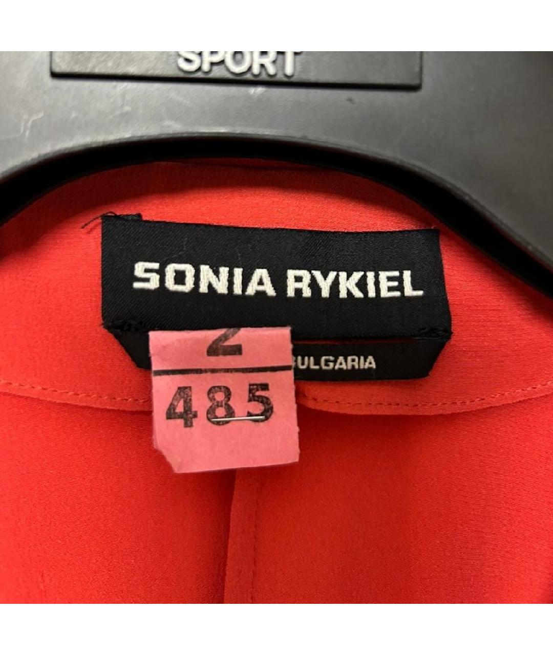 SONIA RYKIEL Красное шелковое коктейльное платье, фото 5