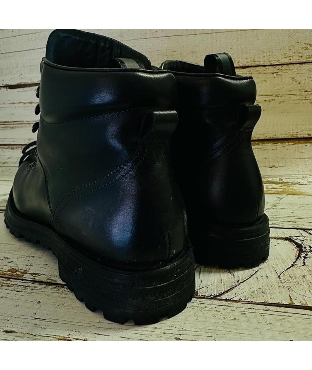 OFFICINE CREATIVE Черные кожаные ботинки, фото 8