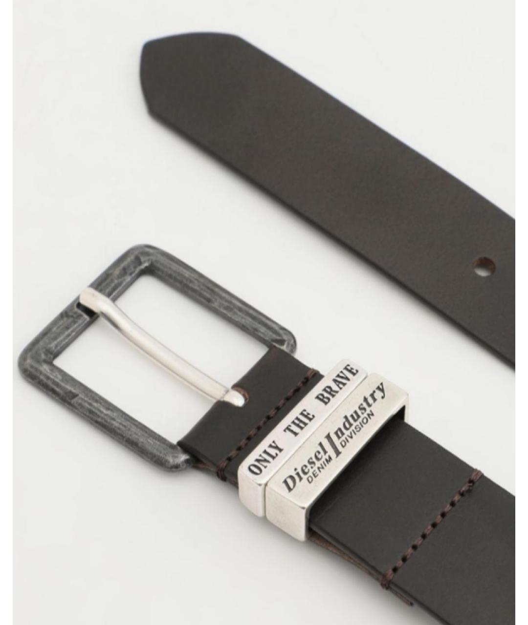DIESEL Коричневый кожаный ремень, фото 2