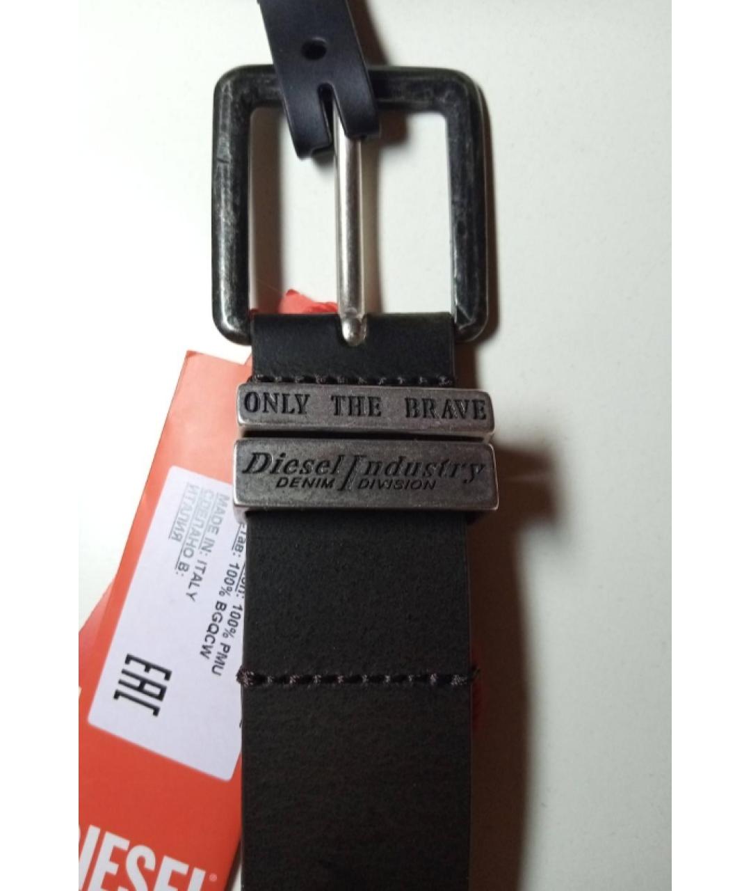 DIESEL Коричневый кожаный ремень, фото 4