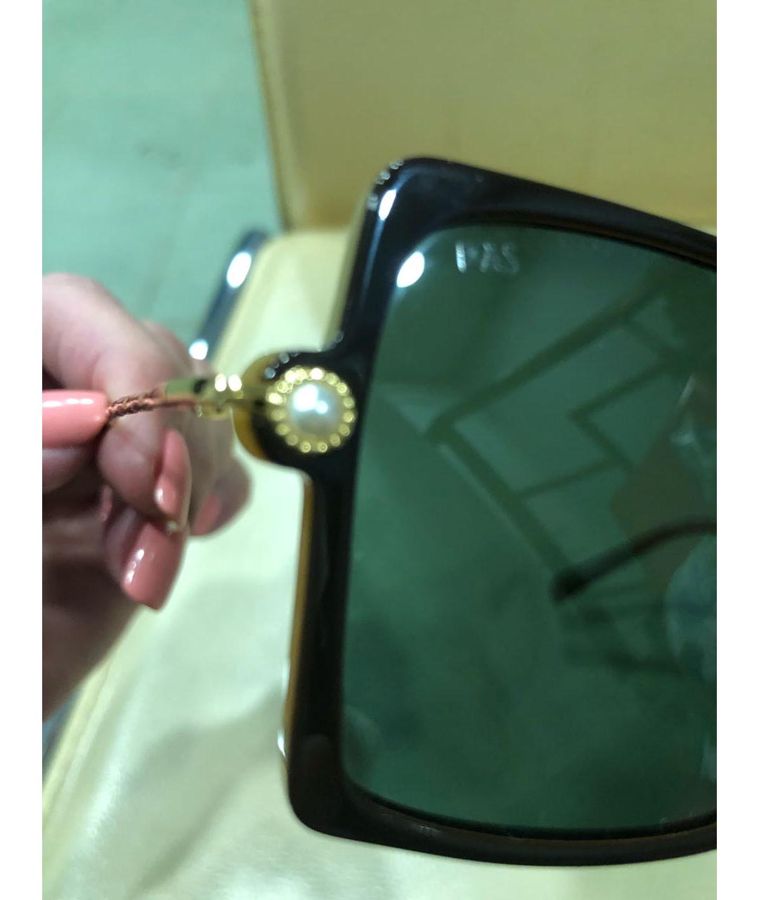 FOR ART'S SAKE Коричневые пластиковые солнцезащитные очки, фото 3