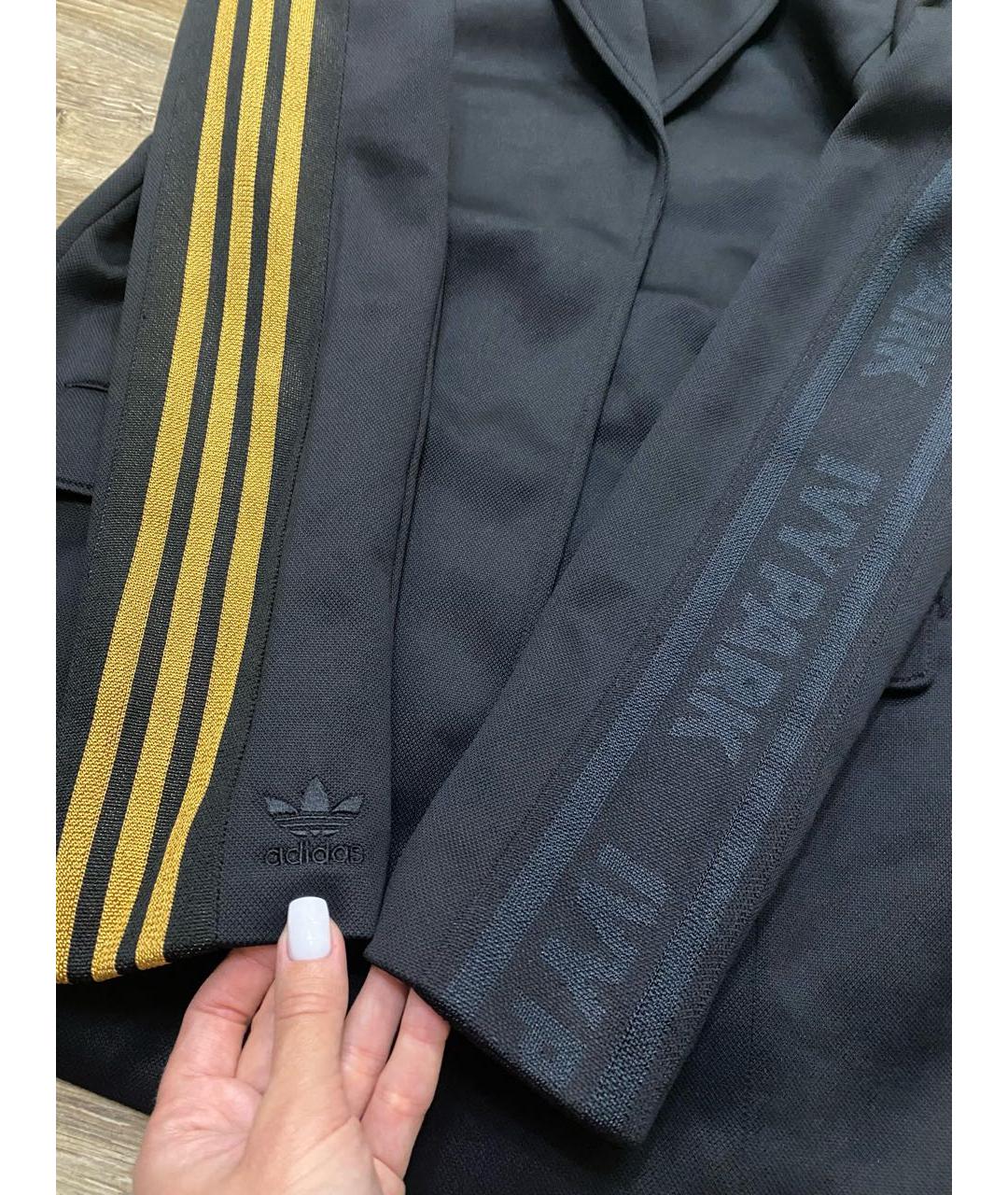 ADIDAS Черный полиэстеровый жакет/пиджак, фото 6