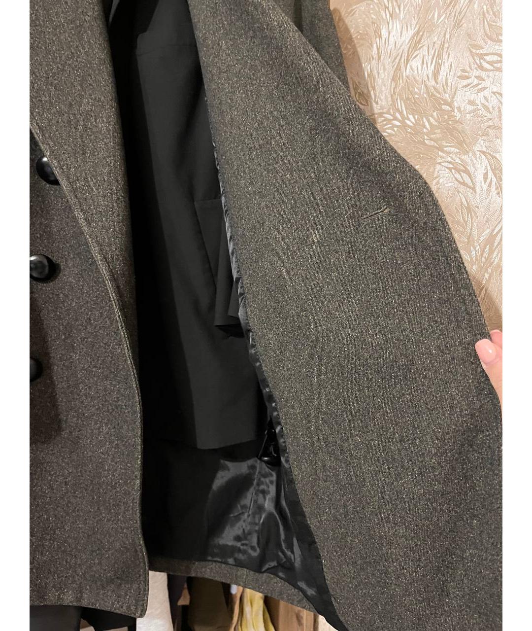 ISABEL MARANT Серое шерстяное пальто, фото 8