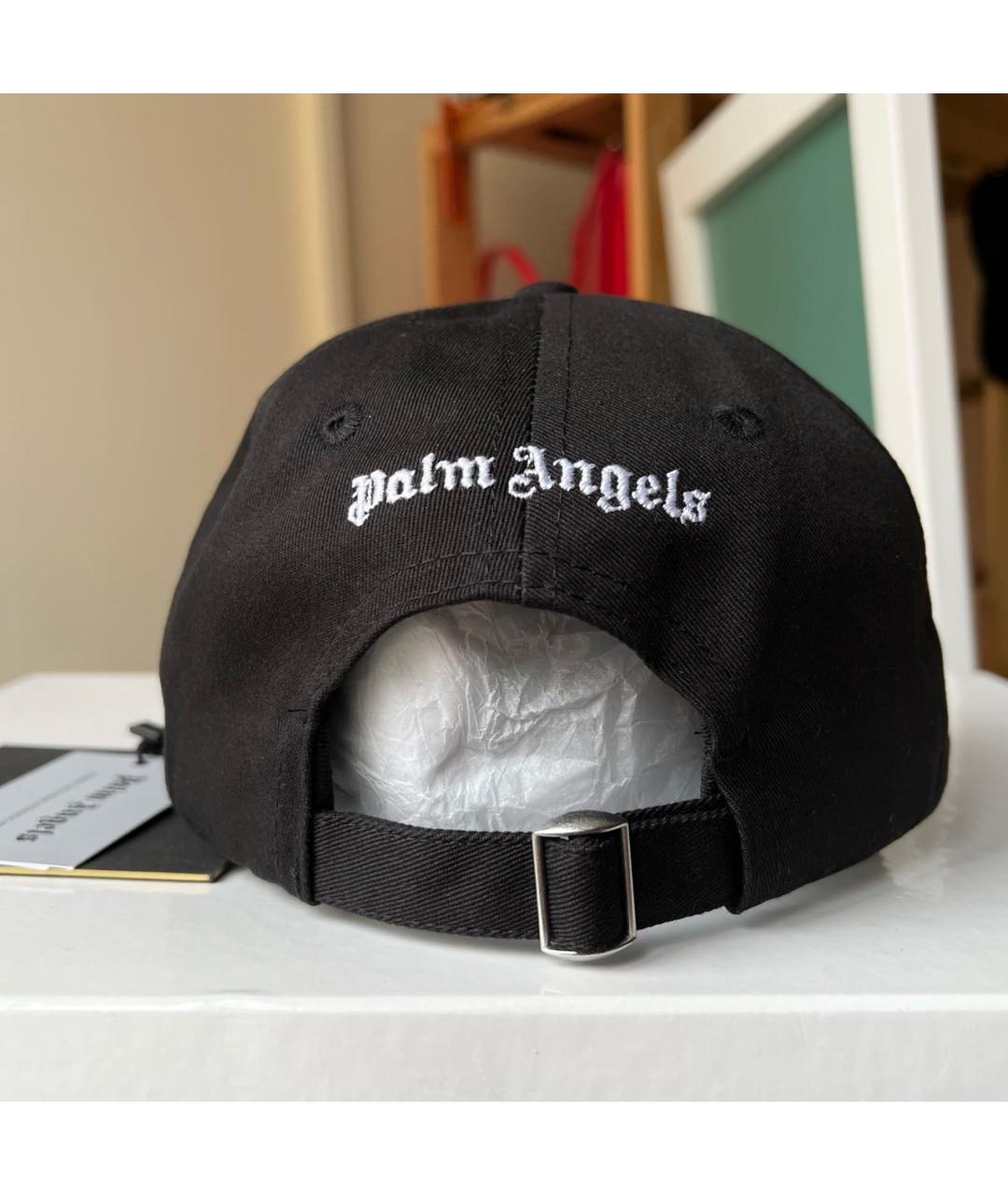 PALM ANGELS Черная хлопковая кепка, фото 4
