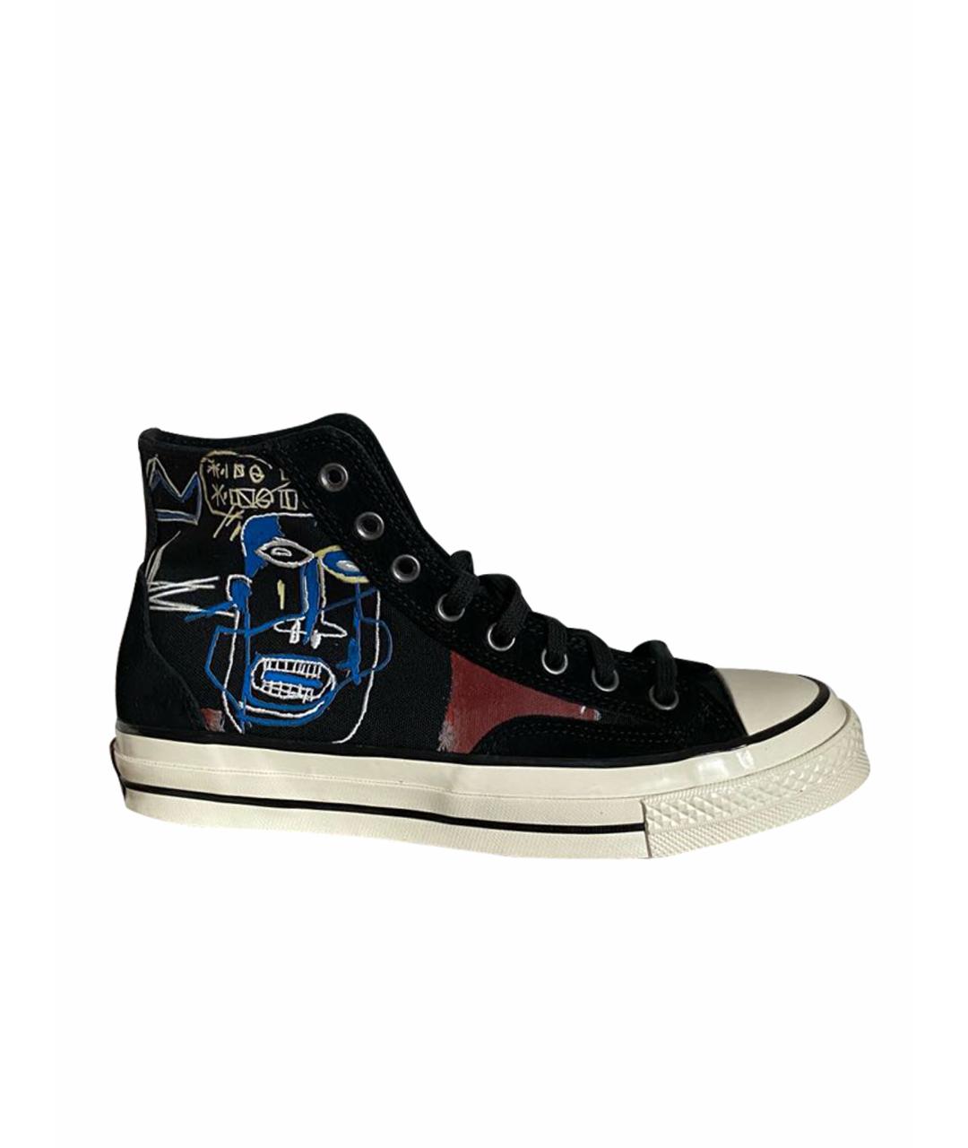 CONVERSE Черные текстильные высокие кроссовки / кеды, фото 1