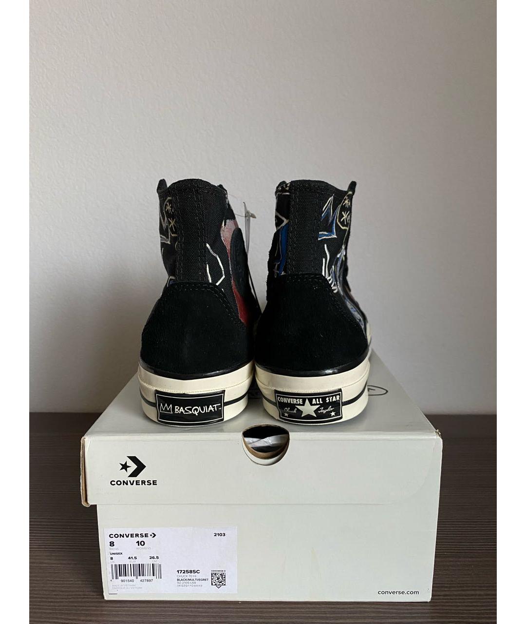 CONVERSE Черные текстильные высокие кроссовки / кеды, фото 4