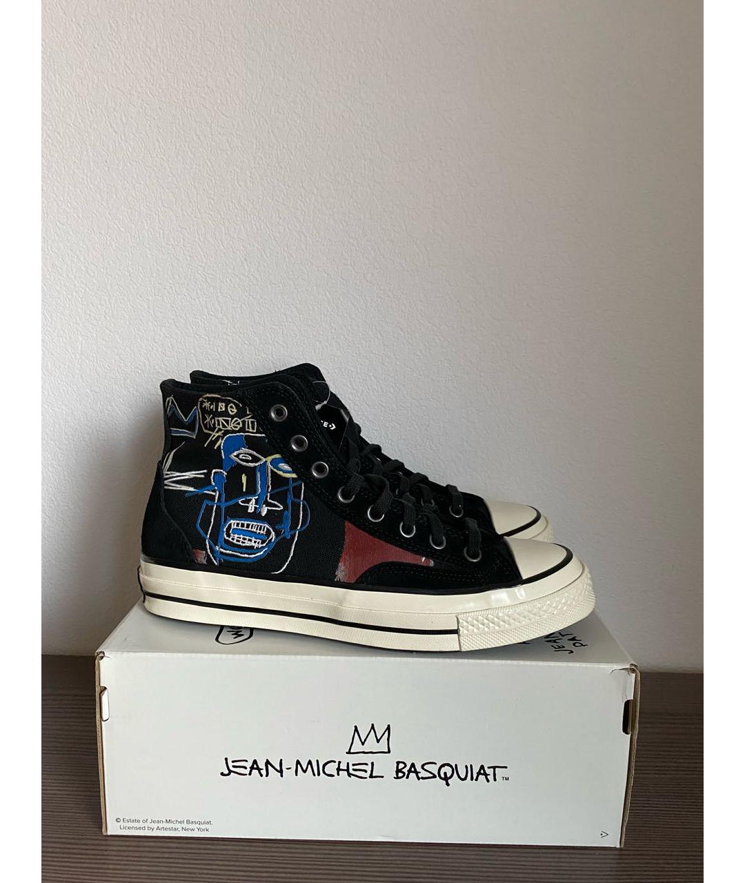 CONVERSE Черные текстильные высокие кроссовки / кеды, фото 8