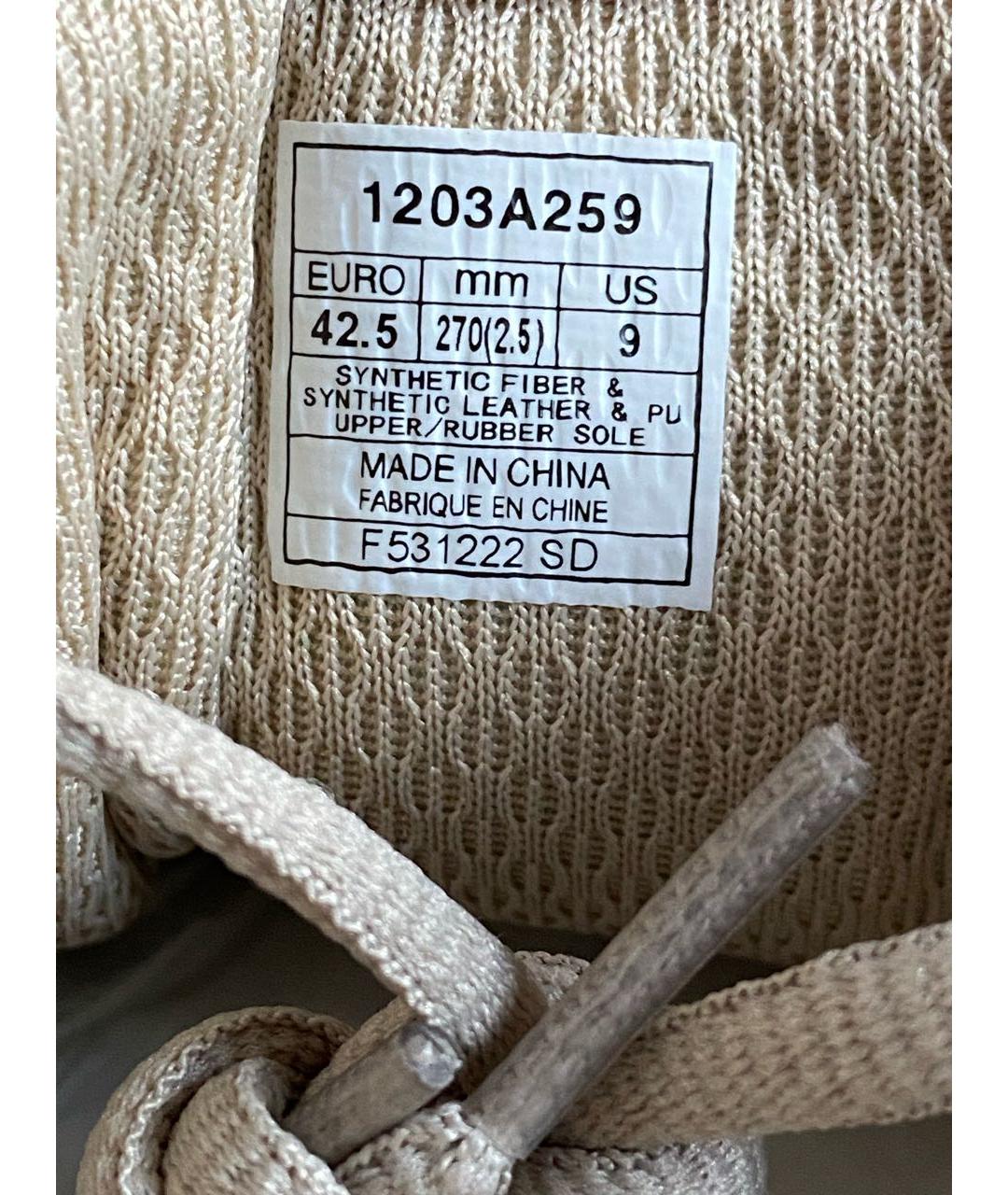 ASICS Белые текстильные низкие кроссовки / кеды, фото 5