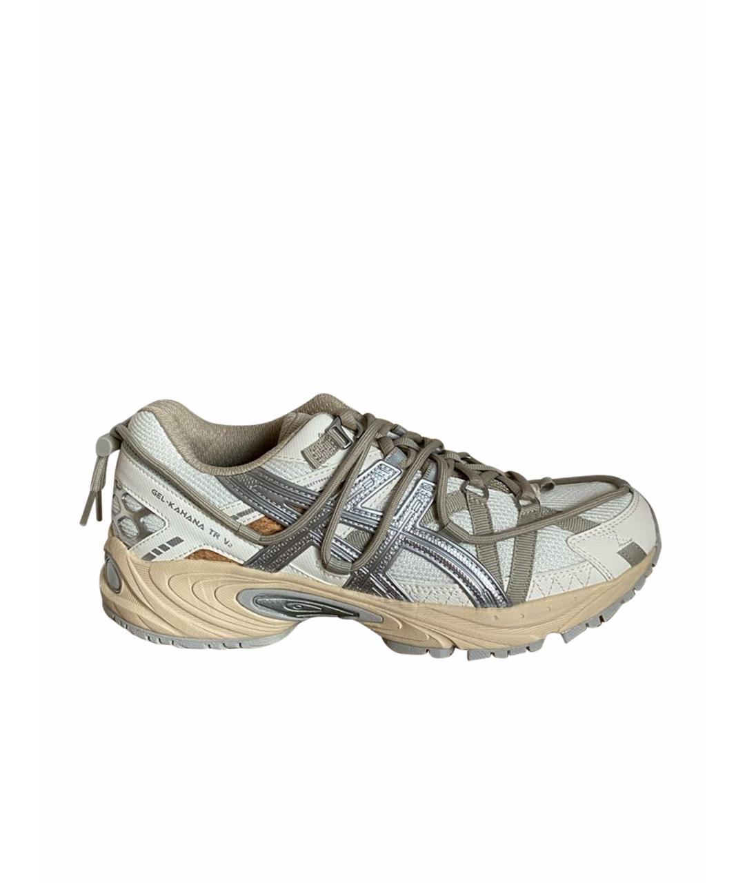 ASICS Белые текстильные низкие кроссовки / кеды, фото 1