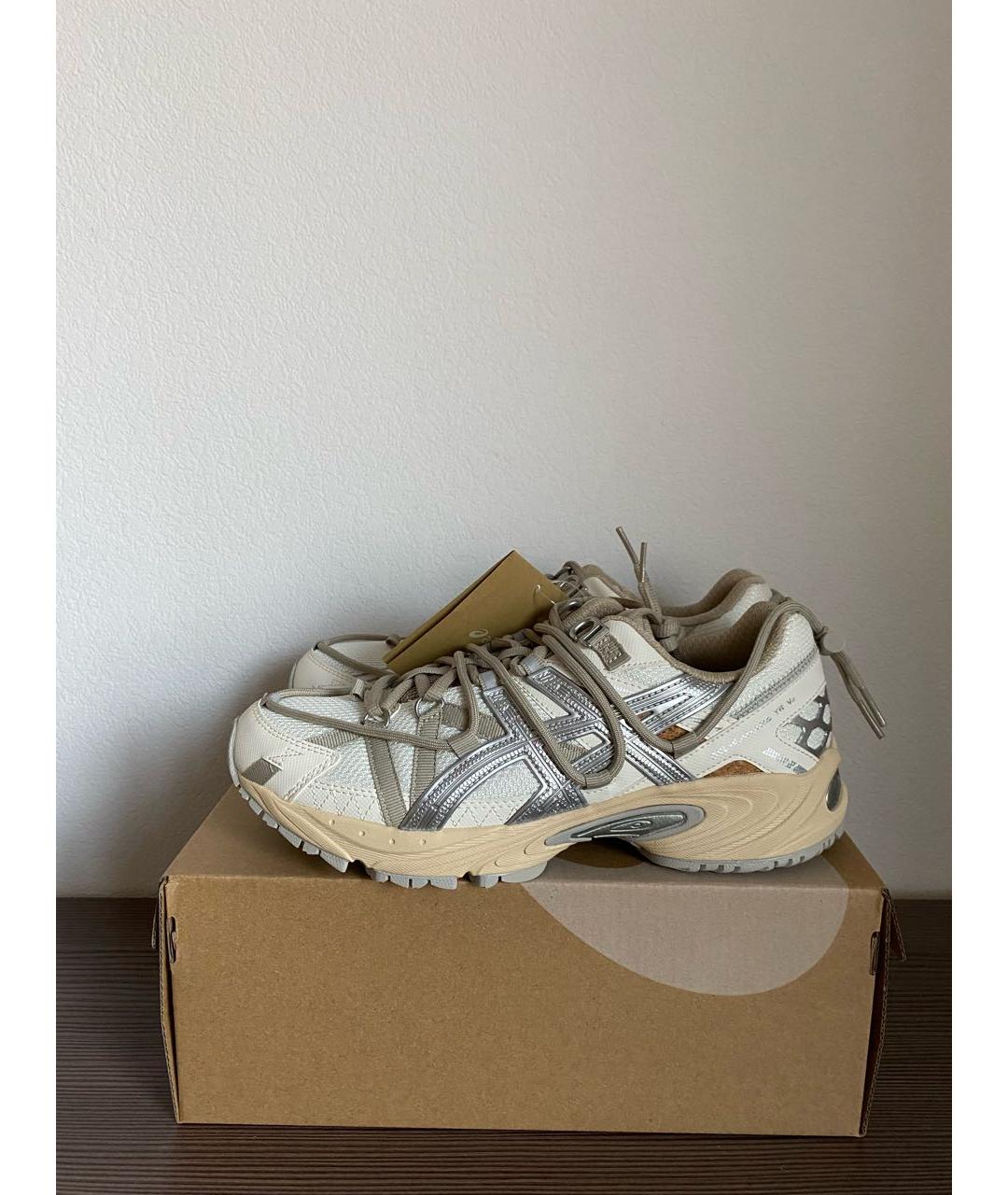 ASICS Белые текстильные низкие кроссовки / кеды, фото 3