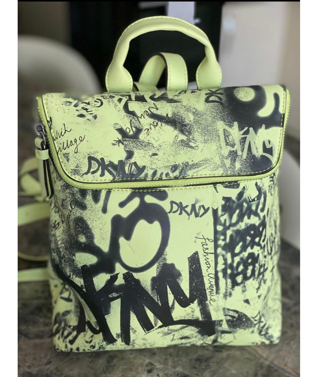 DKNY Зеленый рюкзак из искусственной кожи, фото 4