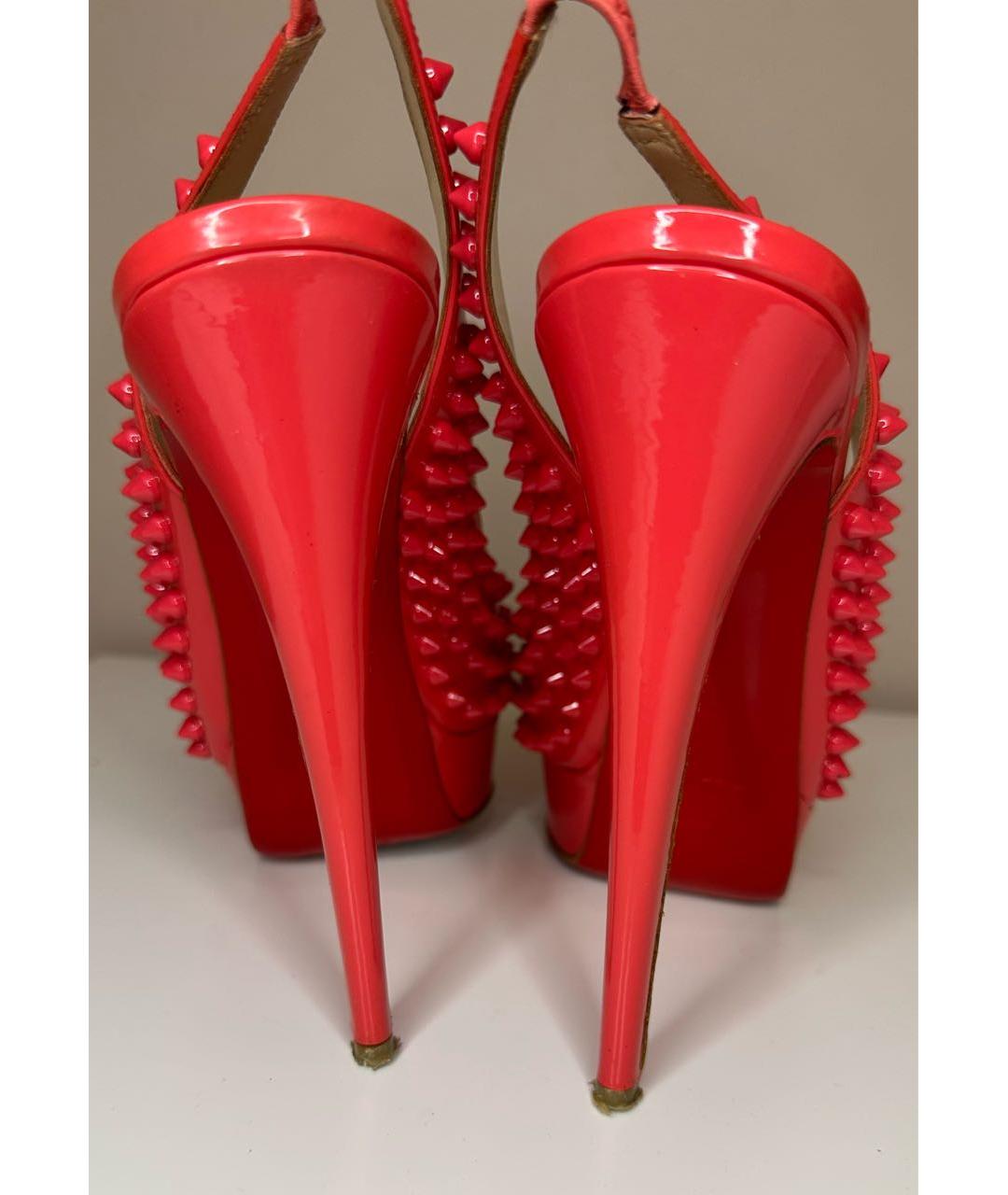 CHRISTIAN LOUBOUTIN Розовые босоножки из лакированной кожи, фото 3