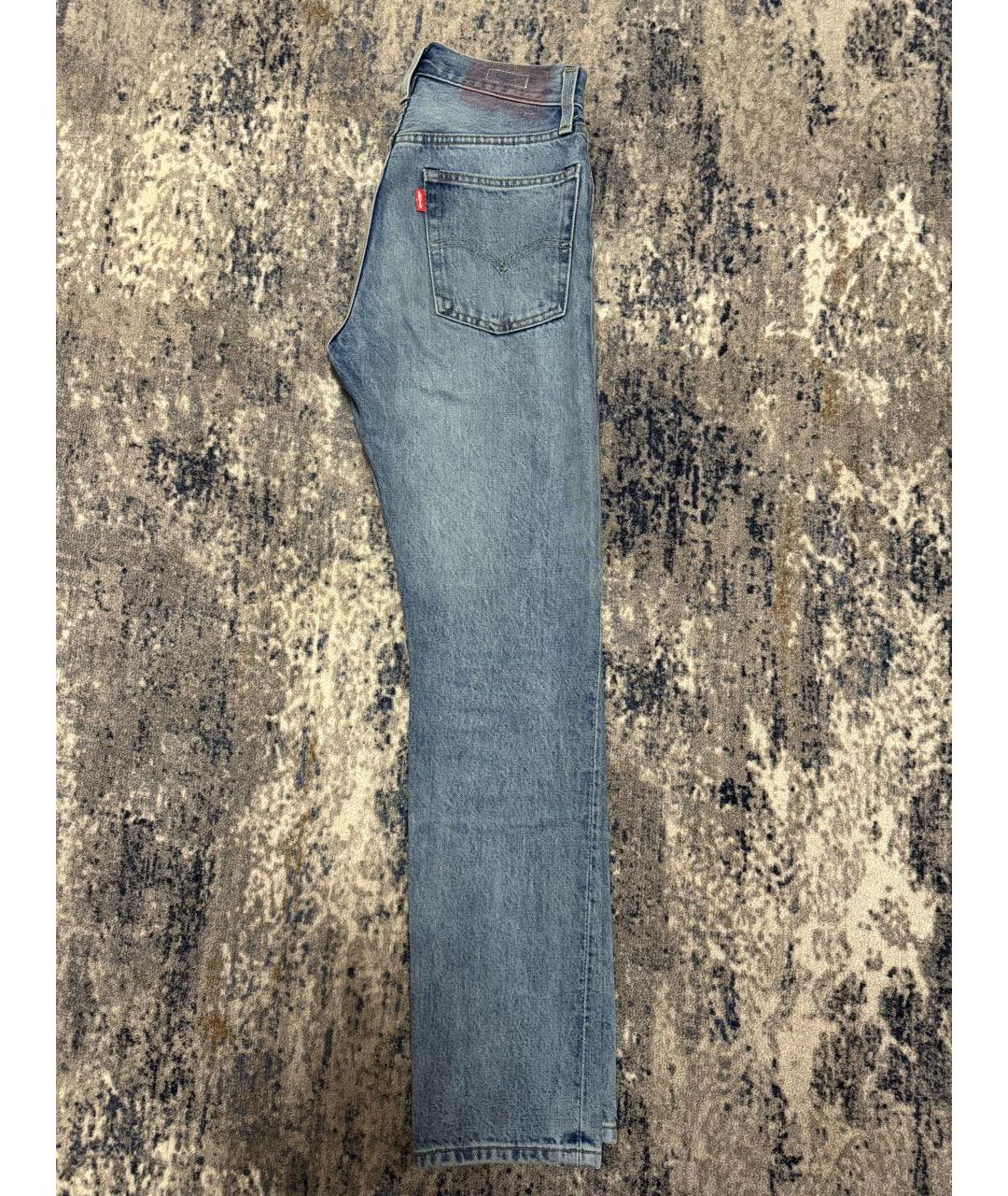 LEVI'S Голубые хлопковые прямые джинсы, фото 7