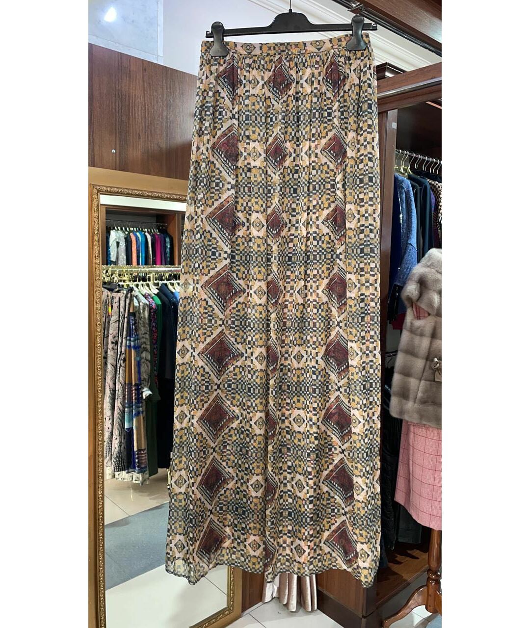 ETRO Коричневая юбка макси, фото 2