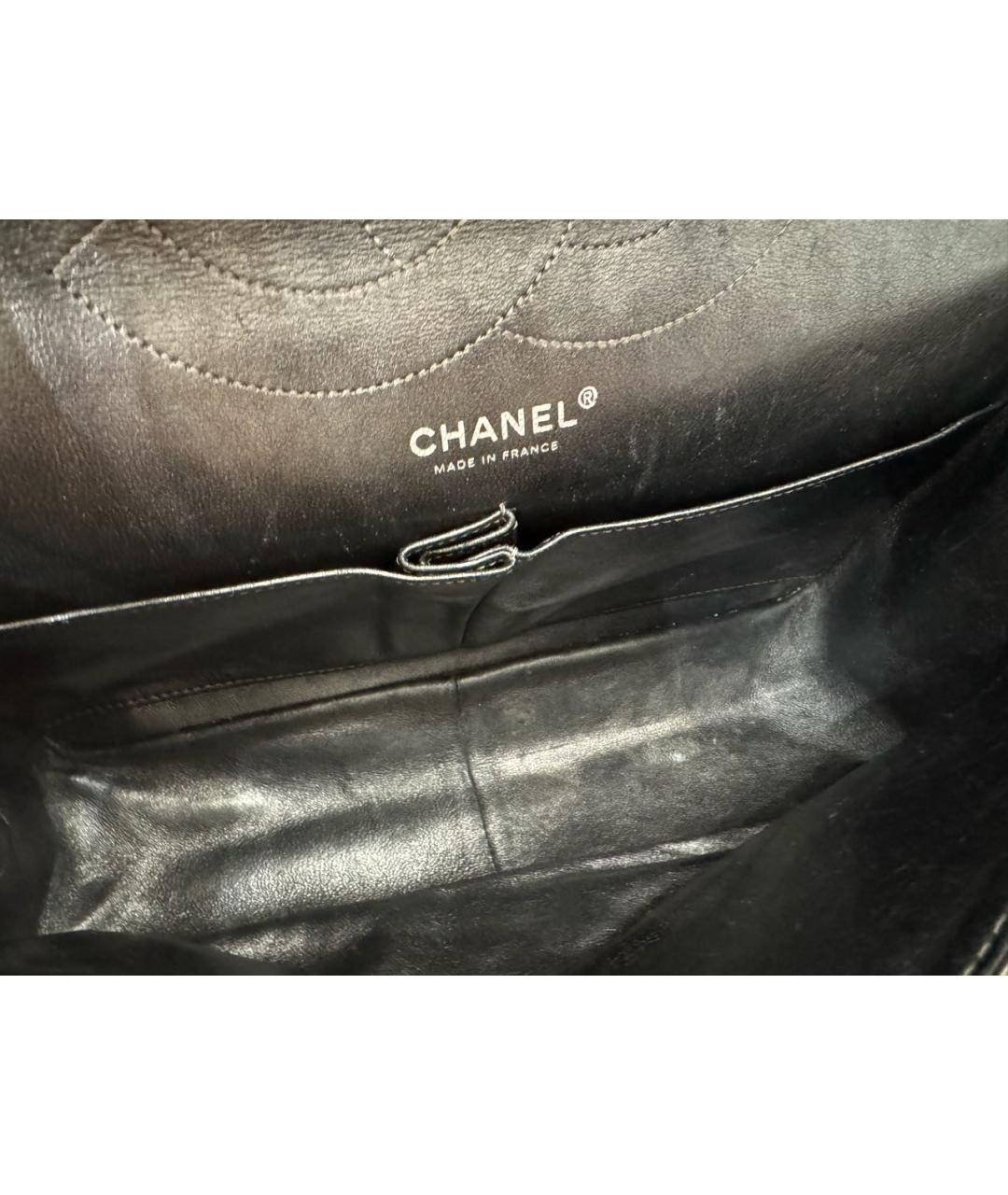 CHANEL PRE-OWNED Серебряная кожаная сумка через плечо, фото 6