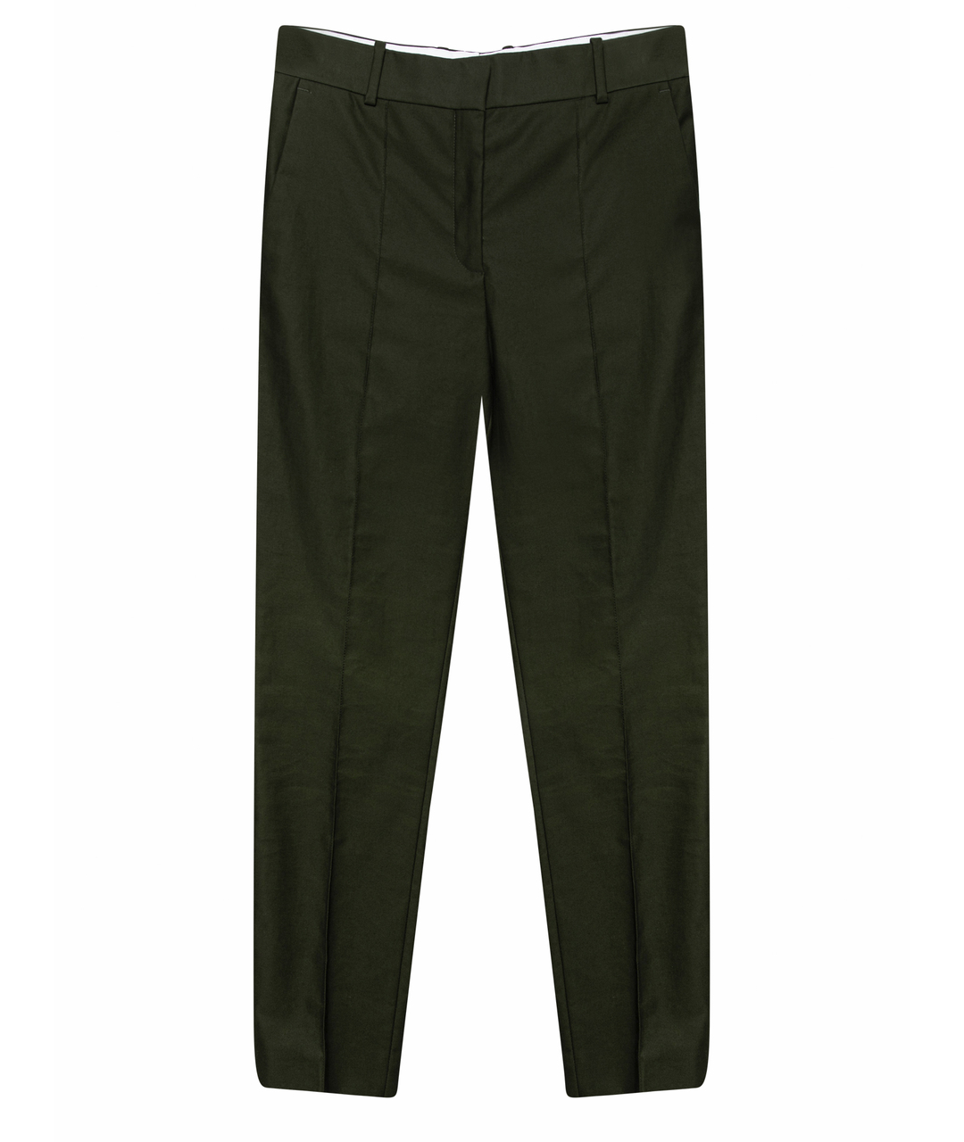 CELINE Зеленые хлопковые брюки узкие, фото 1