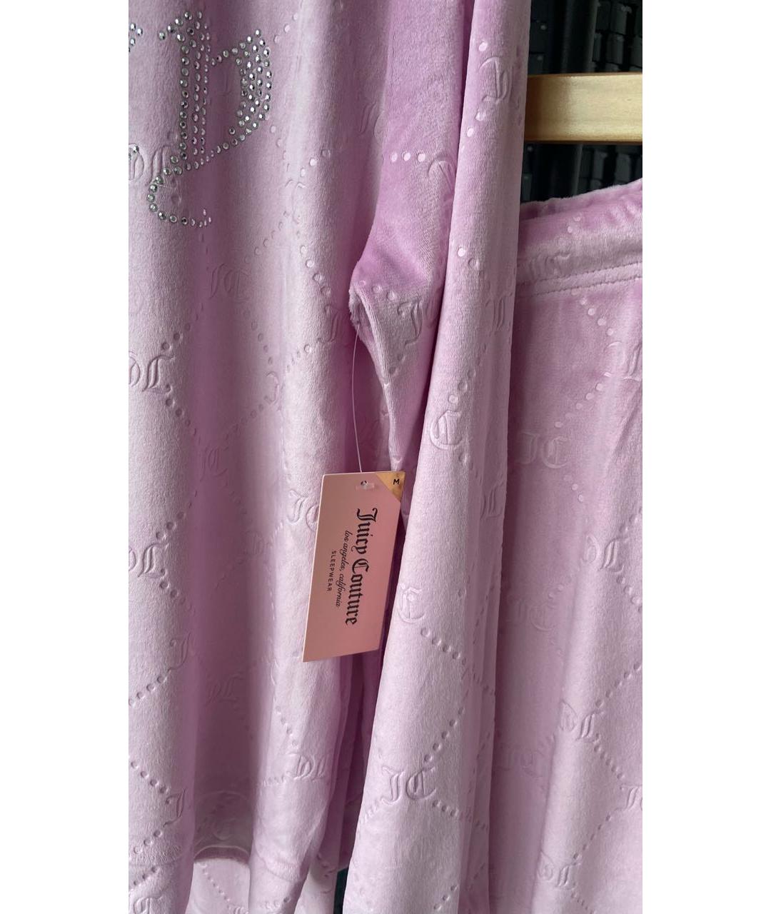 JUICY COUTURE Розовый велюровый костюм с брюками, фото 5