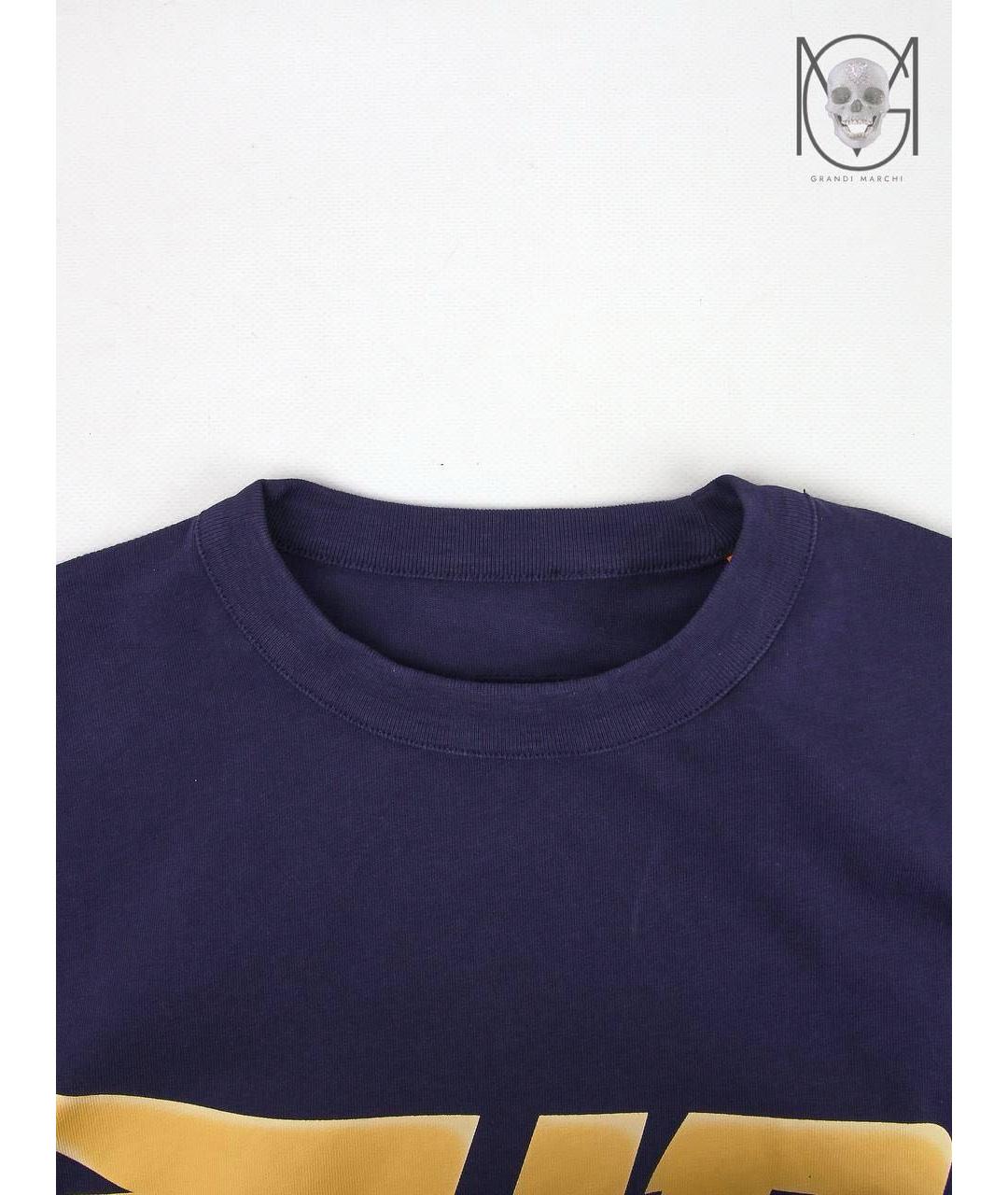 HERON PRESTON Темно-синяя хлопковая футболка, фото 7