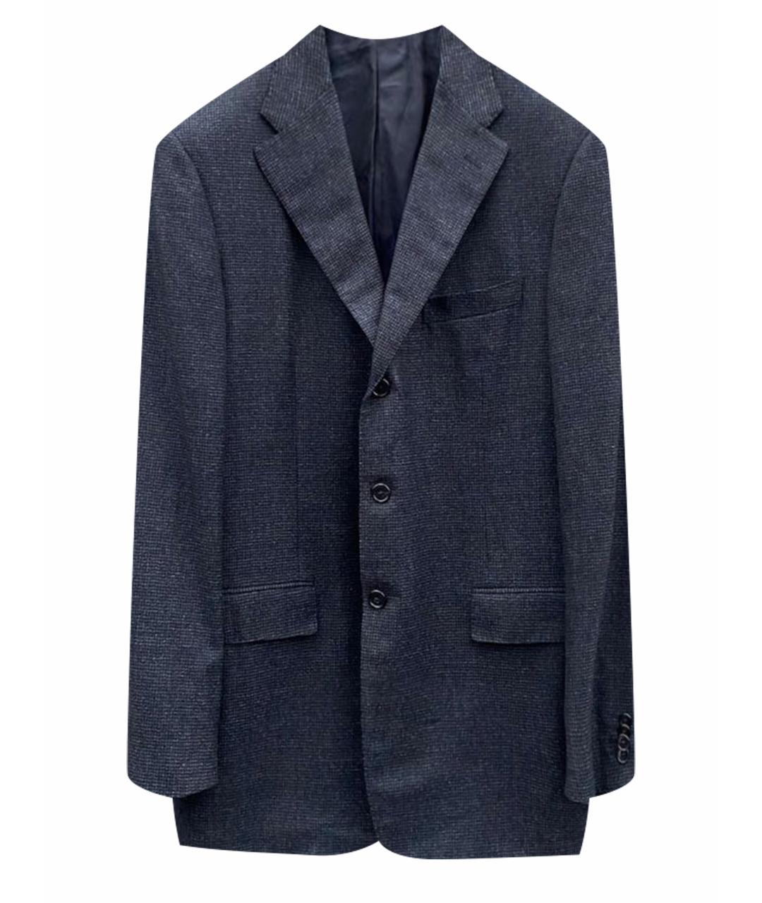 CORNELIANI Темно-синий шерстяной пиджак, фото 1