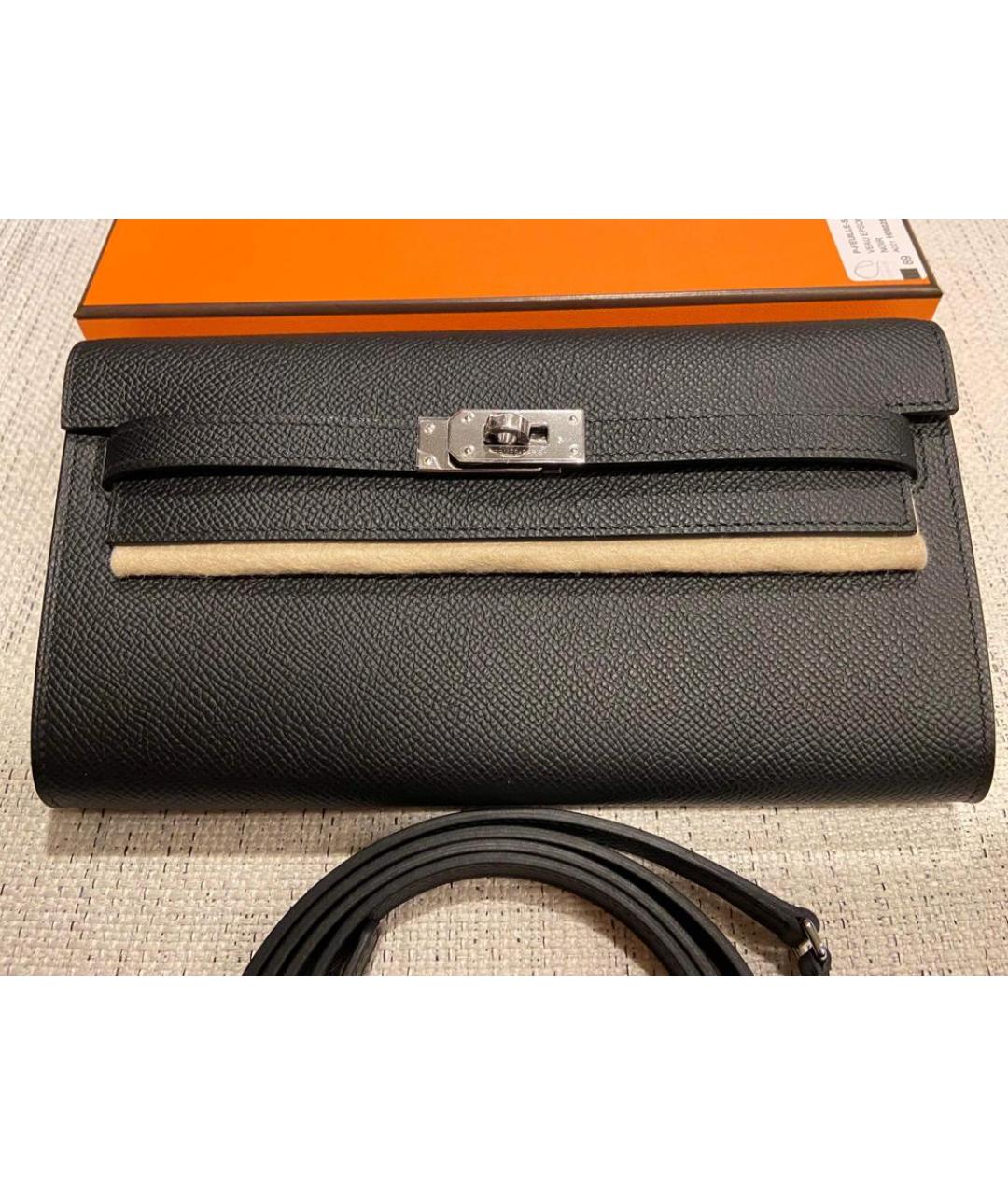 HERMES PRE-OWNED Черная кожаная сумка через плечо, фото 2