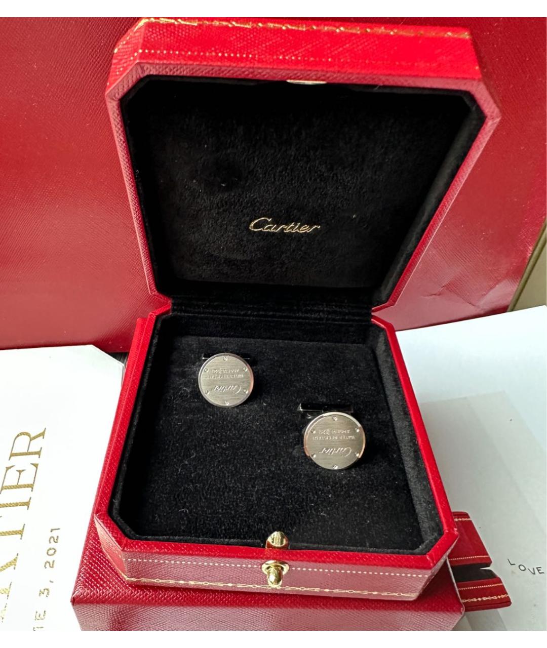 CARTIER Серебряные серебряные запонки, фото 3