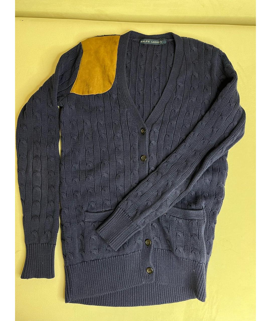 RALPH LAUREN Темно-синий хлопковый джемпер / свитер, фото 5