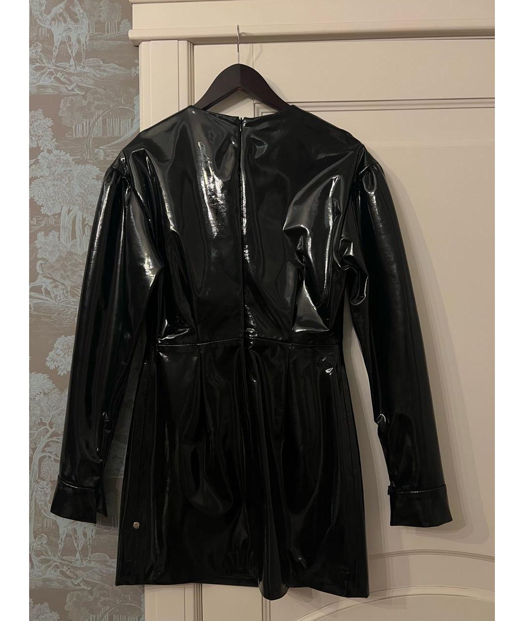 12 STOREEZ Черное полиуретановое коктейльное платье, фото 2