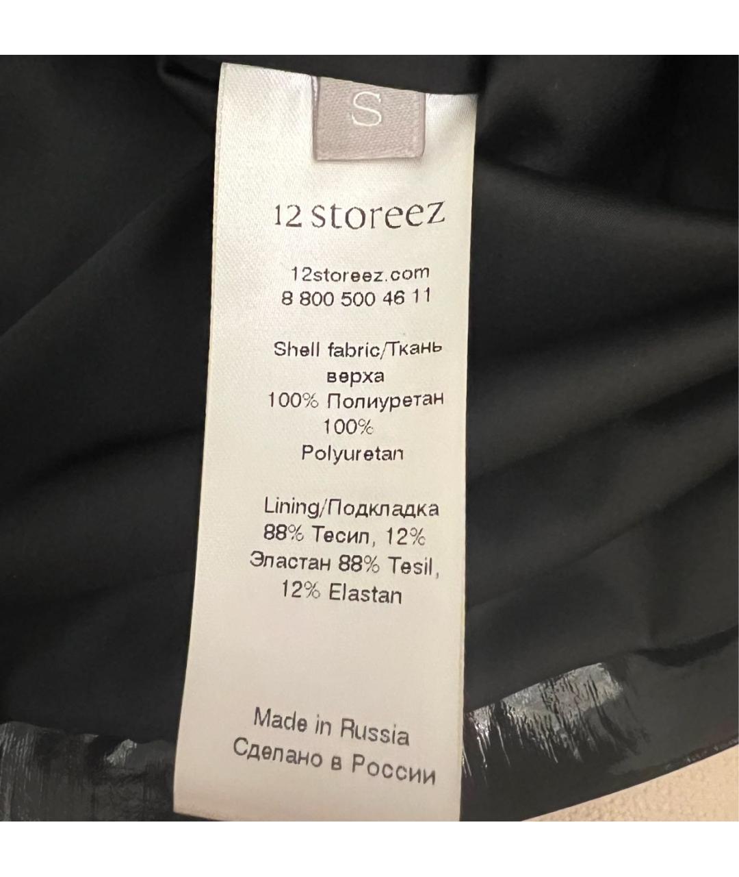 12 STOREEZ Черное полиуретановое коктейльное платье, фото 5