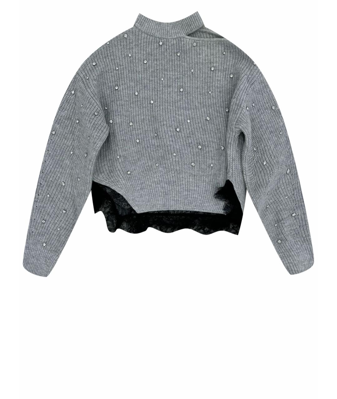 SELF-PORTRAIT Серый хлопковый джемпер / свитер, фото 1