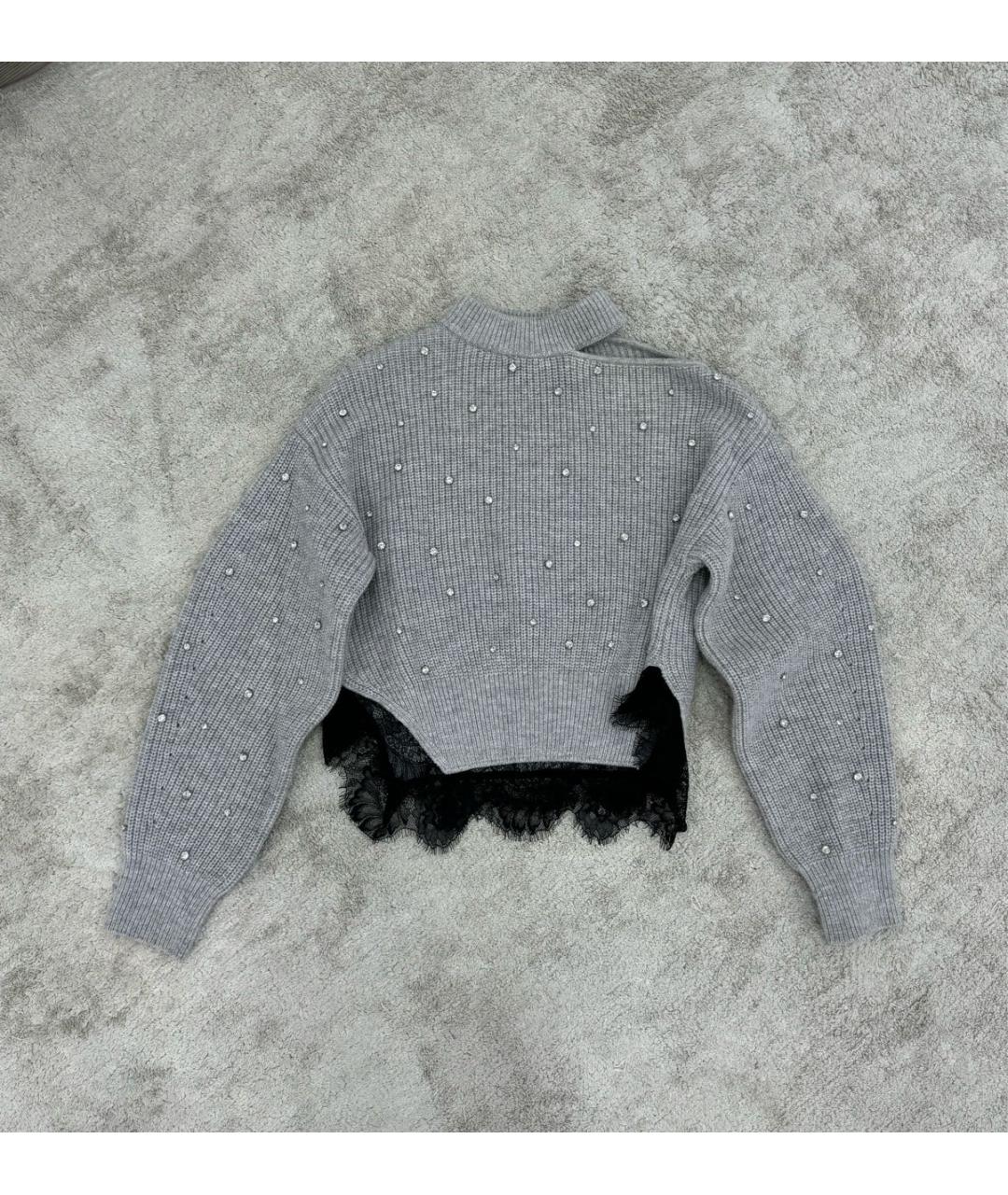 SELF-PORTRAIT Серый хлопковый джемпер / свитер, фото 6