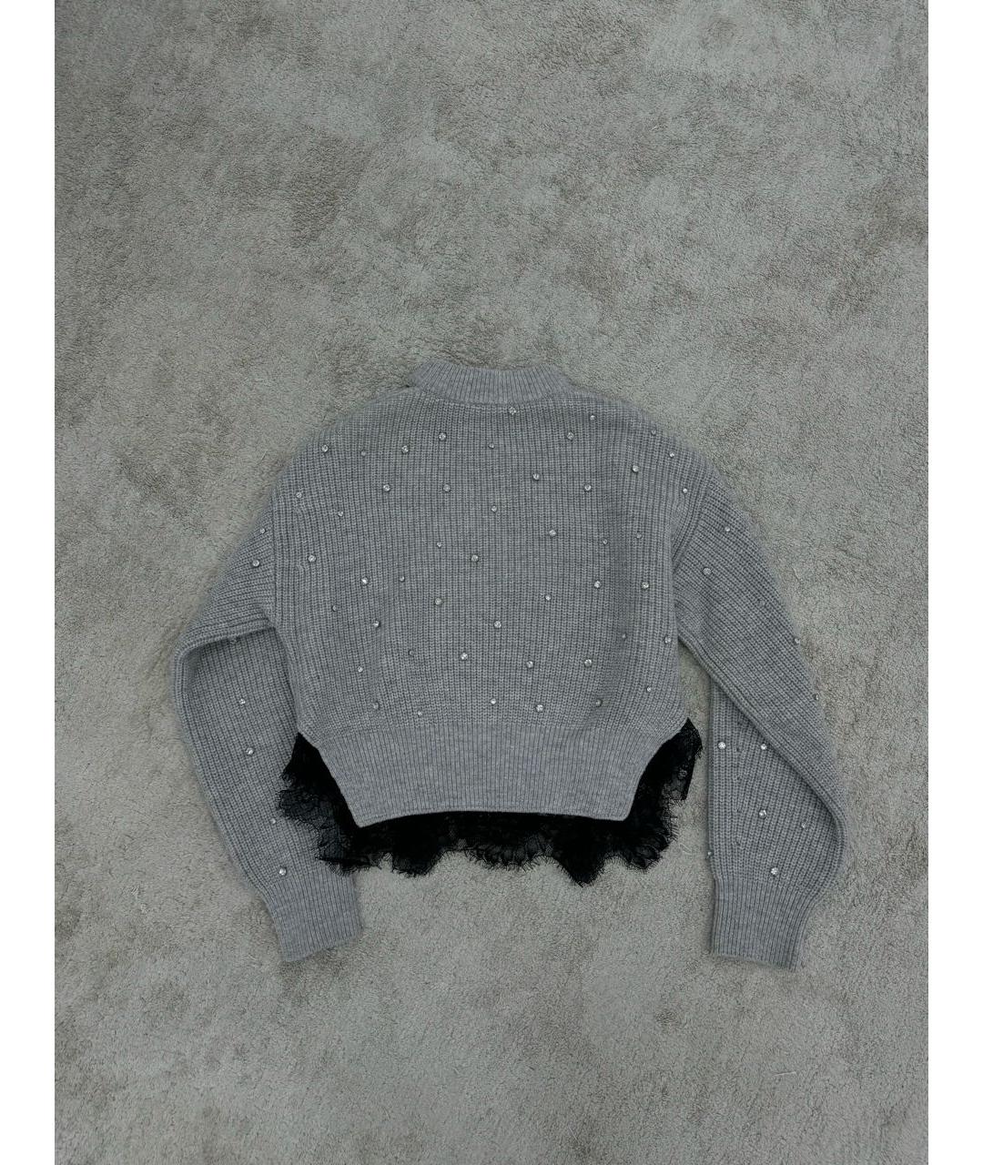 SELF-PORTRAIT Серый хлопковый джемпер / свитер, фото 2