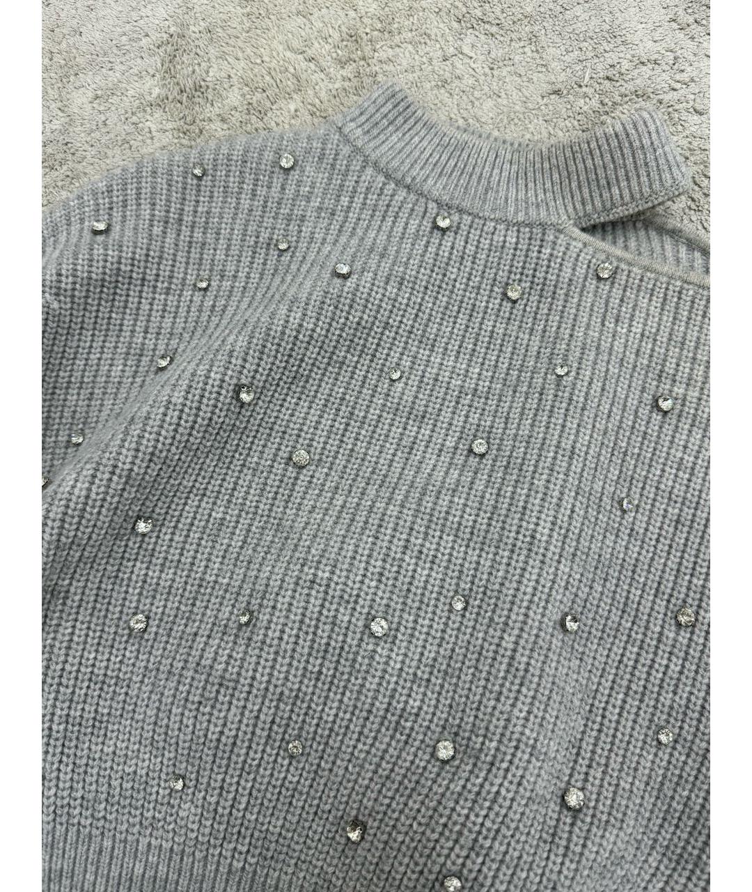SELF-PORTRAIT Серый хлопковый джемпер / свитер, фото 3