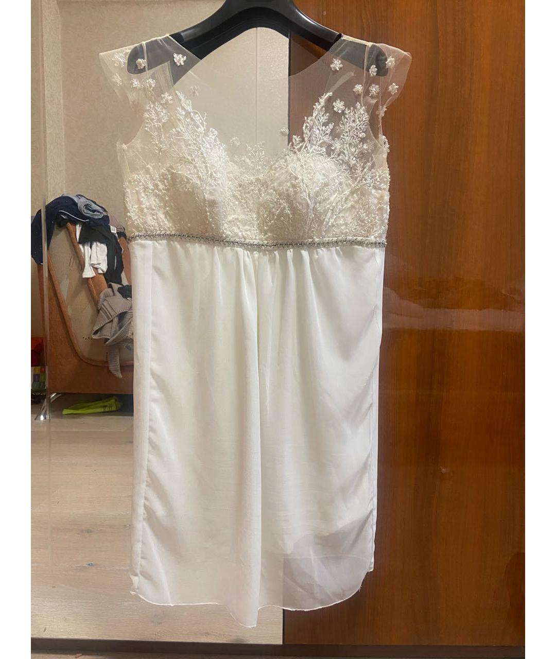 CHRISTIAN DIOR PRE-OWNED Белое шелковое коктейльное платье, фото 9
