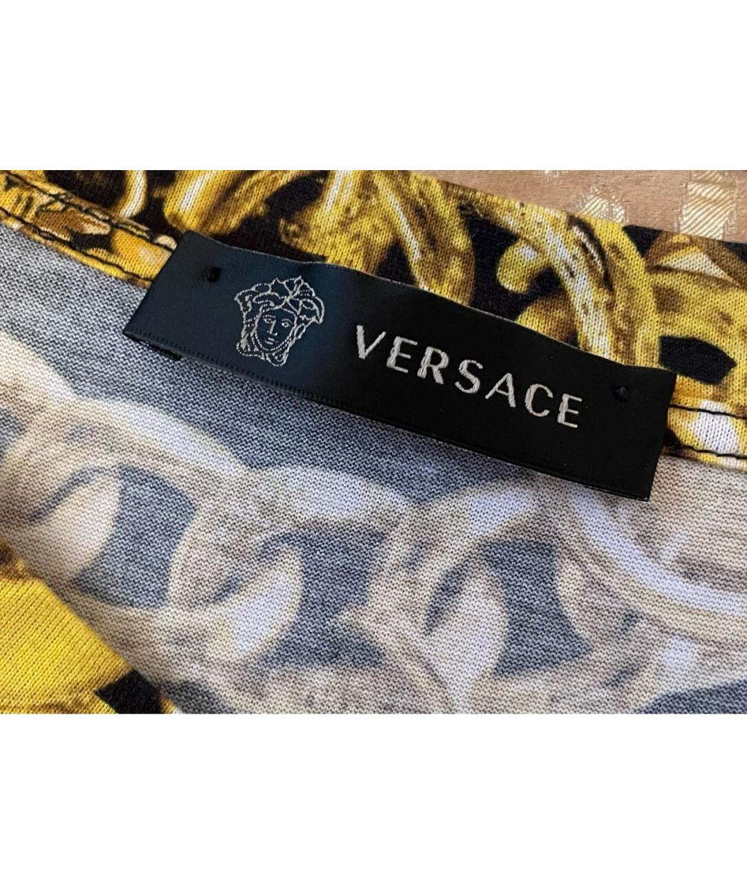 VERSACE Черная хлопковая футболка, фото 3