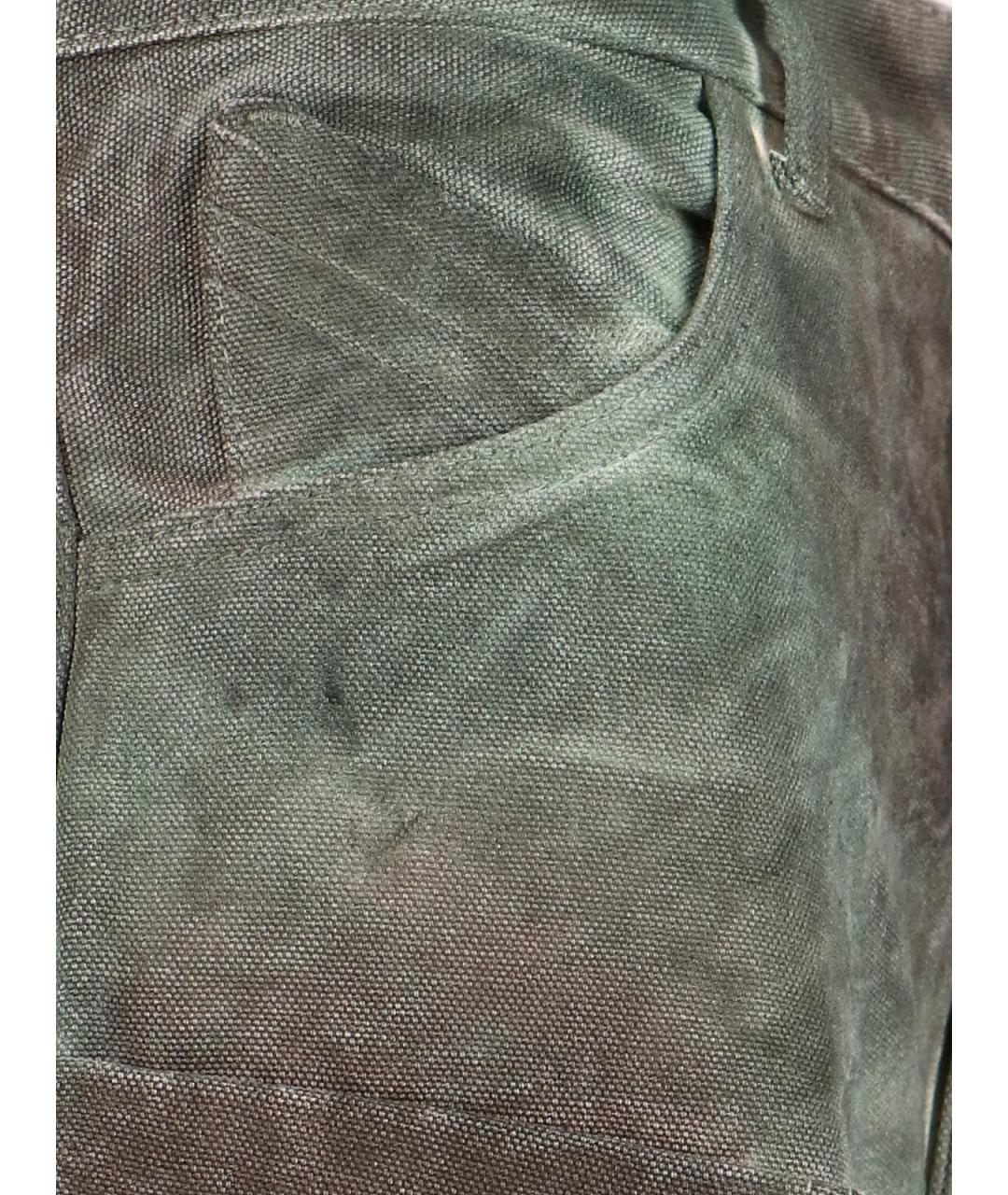 THE ATTICO Зеленые хлопковые прямые джинсы, фото 5