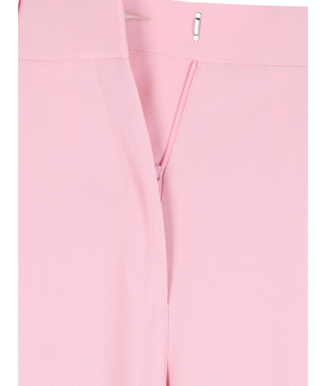 ALEXANDER MCQUEEN Розовые вискозные прямые брюки, фото 5