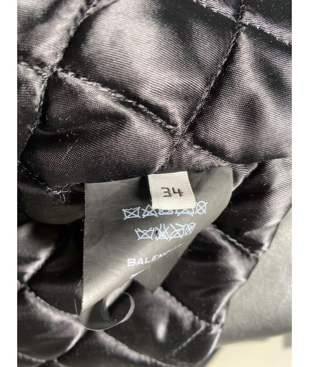 BALENCIAGA Черный кожаный жакет/пиджак, фото 7