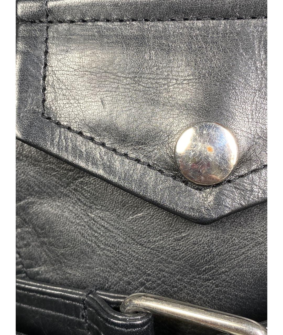 BALENCIAGA Черный кожаный жакет/пиджак, фото 5