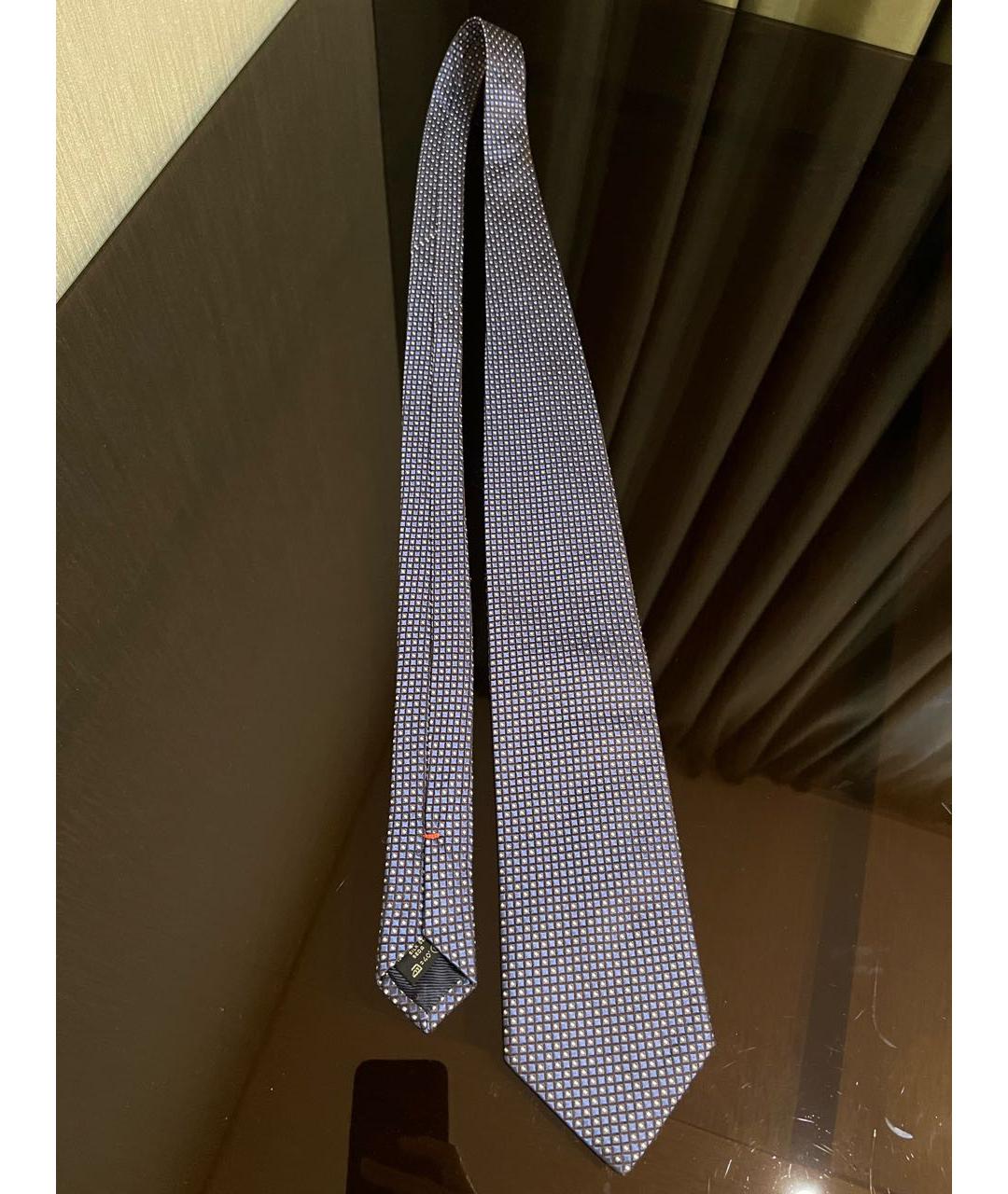 ERMENEGILDO ZEGNA Синий шелковый галстук, фото 8