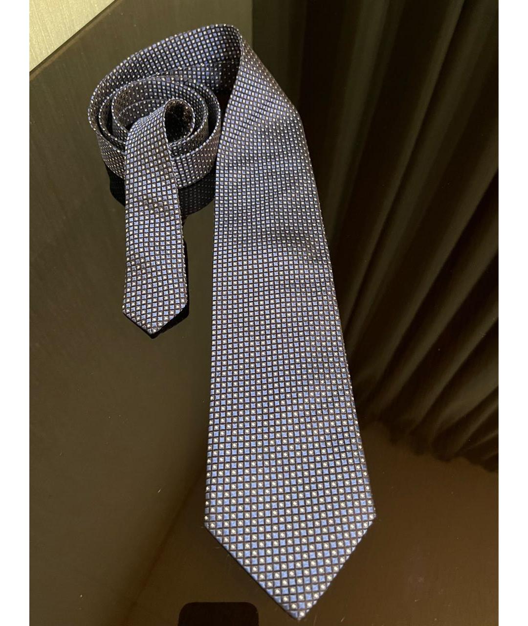 ERMENEGILDO ZEGNA Синий шелковый галстук, фото 2