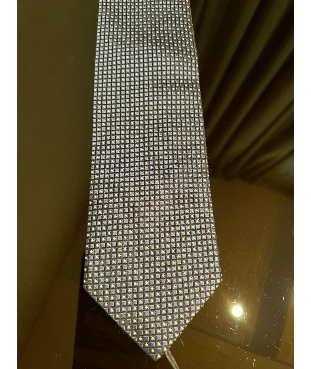 ERMENEGILDO ZEGNA Синий шелковый галстук, фото 4