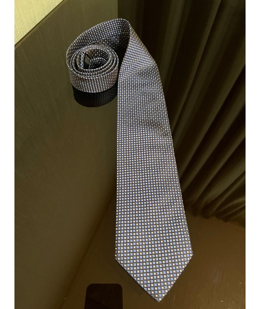 ERMENEGILDO ZEGNA Синий шелковый галстук, фото 7