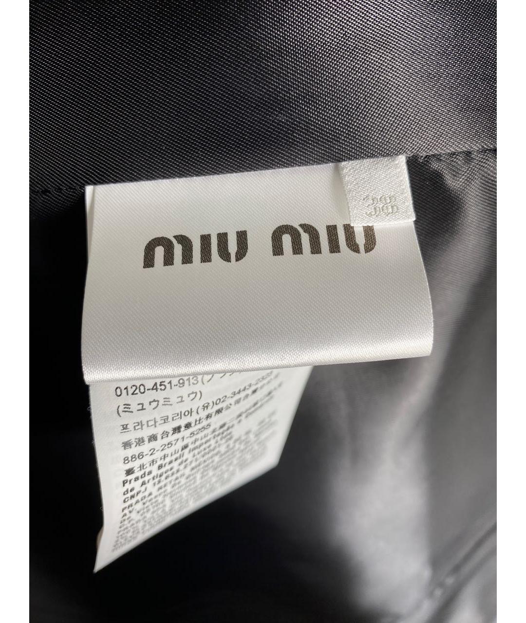 MIU MIU Антрацитовый шерстяной жакет/пиджак, фото 6