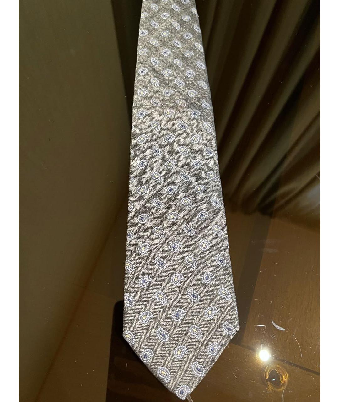 LES COPAINS Серый шелковый галстук, фото 4